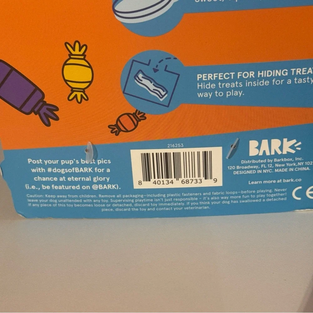 BRAND New Bark Eek-A-Boo Pumpkin Plush Dog Toy, Multicolor, for Dogs of All Size - Picture 10 of 11
